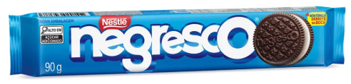BISCOITO CHOCOLATE RECHEIO BAUNILHA NEGRESCO PACOTE 90G
