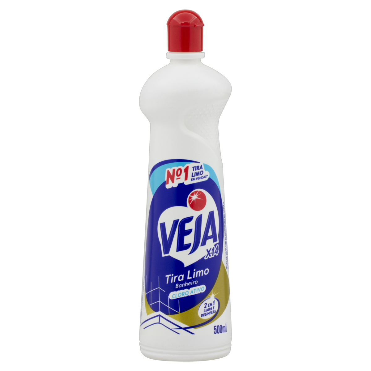 LIMPADOR BANHEIRO TIRA-LIMO VEJA X-14 SQUEEZE 500ML