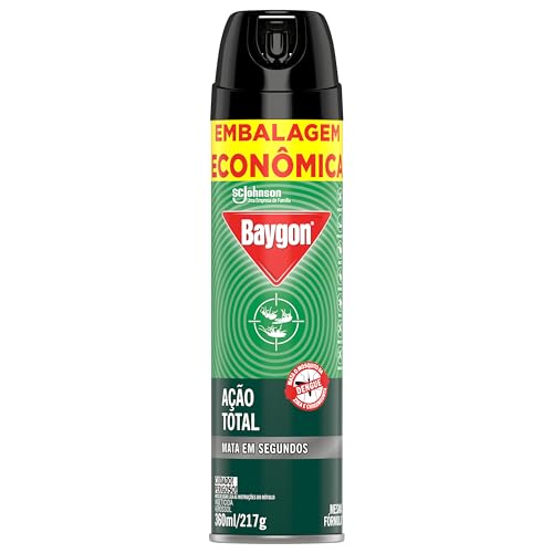 INSETICIDA AEROSSOL AÇÃO TOTAL BAYGON FRASCO 360ML SPRAY EMBALAGEM ECONÔMICA