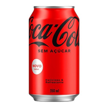 REFRIGERANTE ZERO AÇÚCAR COCA-COLA LATA 350ML