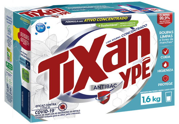LAVA-ROUPAS PÓ CONCENTRADO TIXAN YPÊ ANTIBAC CAIXA 1,6KG