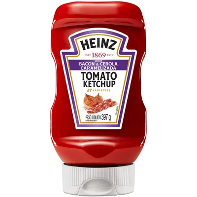 KETCHUP BACON & CEBOLA CARAMELIZADA HEINZ SQUEEZE 397G